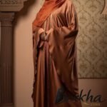 Orange Color Abaya with Lace & Stone Work