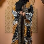 Exclusive Printed Abaya with Lace & Embroidery Work image