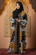 Exclusive Printed Abaya with Lace & Embroidery Work image