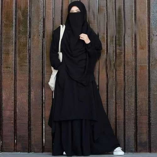 Irani queen Stylish abaya, (hijab, niqab ,Skirt & Burkha) Borkha Dubai Charry Full Black 451 image