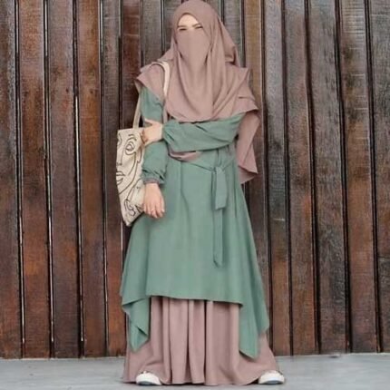Irani queen Stylish abaya, (hijab, niqab ,Skirt & Burkha) Borkha Dubai Charry Pani Color image