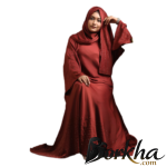 Maroon Color Gown Borka with Stone Work | Irani Borka Bazar