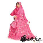 Pink Color Gown Borka with Embroidery & Stone Work | Irani Borka Bazar