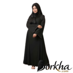 Black Gown Borka with Stone Work | Irani Borka Bazar