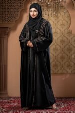 Exclusive Black Color Borka Design with Embroidery & Stone Work - Image 2