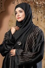 Exclusive Black Color Borka Design with Embroidery & Stone Work - Image 3