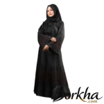 Black Gown Borka with Embroidery & Stone Work | Irani Borka Bazar