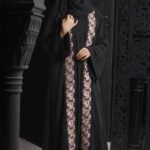 Black Color Borka Design with Embroidery Work