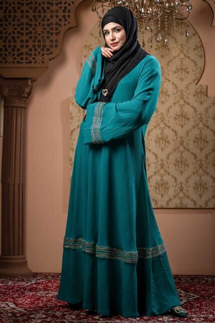 Exclusive Pastel Color Borka – Embroidery & Stone Work is a graceful and stylish modest wear piece. Designed in a soft pastel color, this borka features elegant embroidery and delicate stone embellishments that add a refined and sophisticated touch. Perfect for special occasions, Islamic gatherings, and festive events, it beautifully combines modesty, elegance, and premium craftsmanship. image