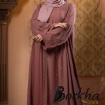 A human cannot be trusted with the engine of their own life. The mind is a fickle thing. It gets distracted, it sleeps. It forgets. Mauve Pink Color Borka Design with Stone Work image