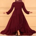 Turkish Fashionable Stylish Waist Belt Borkha Dubai Charry Maroon image