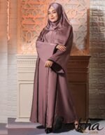 Ash Color Borka Design with Lace & Stone Work | Irani Borka Bazar