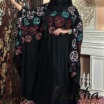 Black Abaya with Embroidery & Stone Work | Irani Borka Bazar