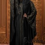 Black Color Abaya with Embroidery & Stone Work | Irani Borka Bazar