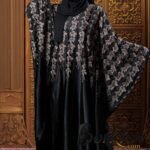 Black Color Abaya with Embroidery & Stone Work | Irani Borka Bazar