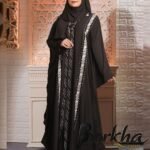 Black Color Abaya with Lace & Stone Work | Irani Borka Bazar
