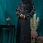 Black Color Borka Design with Embroidery & Stone Work | Irani Borka Bazar