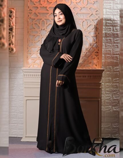 Black Color Borka Design with Lace Work | Irani Borka Bazar