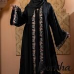 Black Color Koti Borka with Embroidery & Stone Work | Irani Borka Bazar