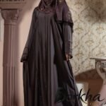 Chocolate Color Borka Design with Stone Work | Irani Borka Bazar