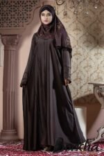 Chocolate Color Borka Design with Stone Work | Irani Borka Bazar