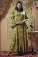 Floral Printed Borka Design with Stone Work | Irani Borka Bazar