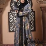 Floral Printed Borka with Stone Work | Irani Borka Bazar