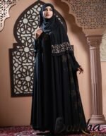 Luxurious Koti Abaya with Embroidery Work | Irani Borka Bazar