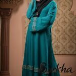 Pest Color Borka Design with Embroidery & Stone Work | Irani Borka Bazar