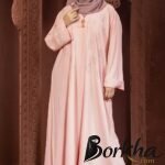 Pink Color Borka Design with Embroidery & Stone Work | Irani Borka Bazar