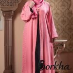 Pink Color Premium Koti with Ari & Stone Work | Irani Borka Bazar
