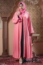 Pink Color Premium Koti with Ari & Stone Work | Irani Borka Bazar