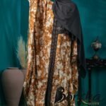 Premium Floral Printed Abaya with Stone Work | Irani Borka Bazar