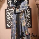 Premium Floral Printed Borka Design with Stone Work | Irani Borka Bazar