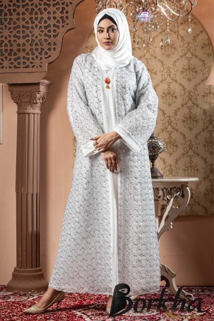 Premium Koti Borka with Embroidery & Stone Work | Irani Borka Bazar