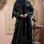 Printed Borka Design with Lace & Stone Work | Irani Borka Bazar