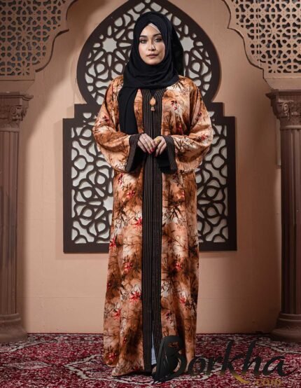 Printed Borka Design with Stone Work | Irani Borka Bazar