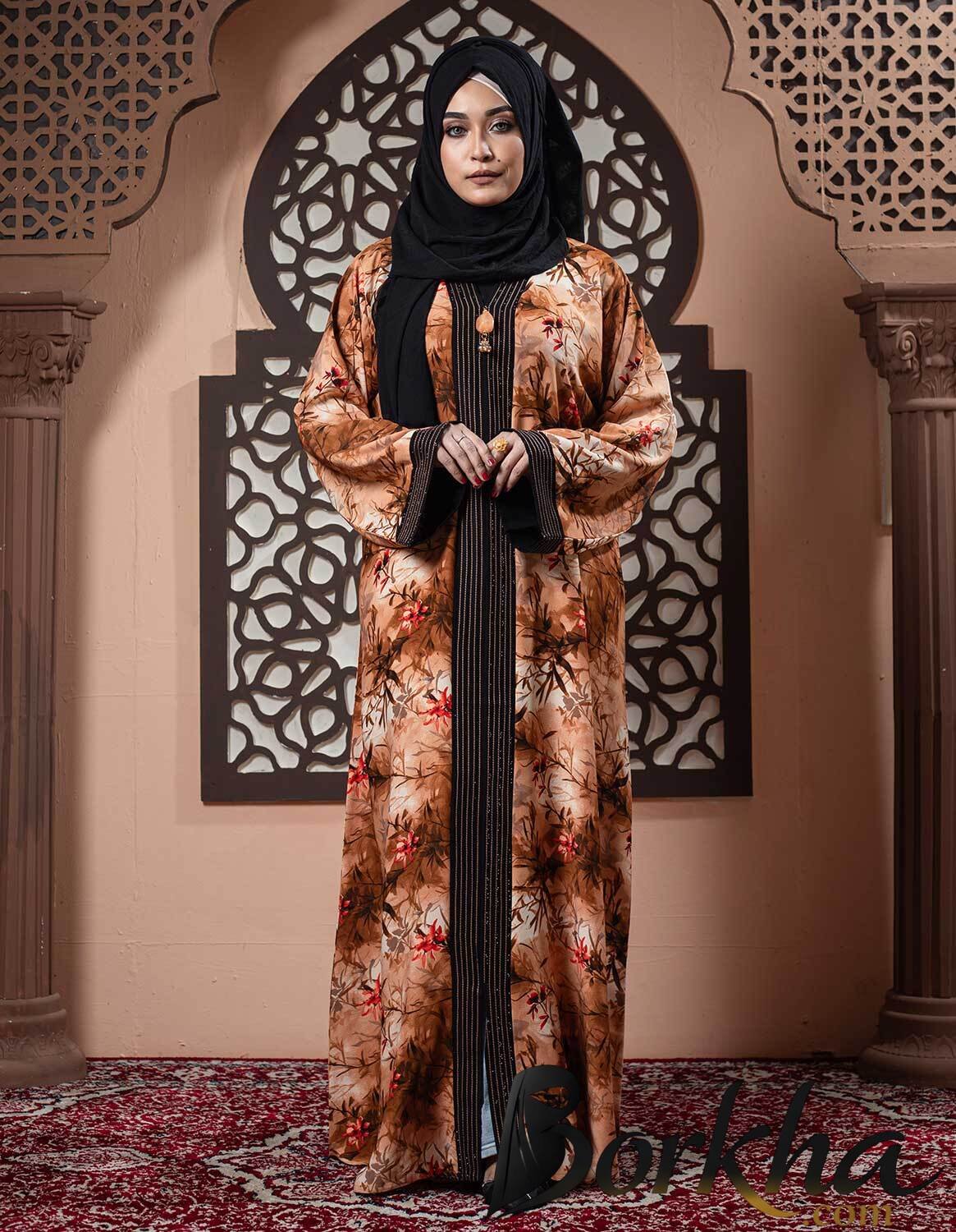 Printed Borka Design with Stone Work | Irani Borka Bazar Printed Borka Design with Stone Work | Irani Borka Bazar