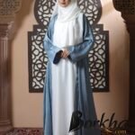 Sky Blue Koti Borka with Stone Work | Irani Borka Bazar