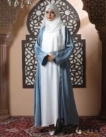 Sky Blue Koti Borka with Stone Work | Irani Borka Bazar