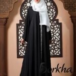 Umbrella Cut Borka Design with Embroidery & Stone Work | Irani Borka Bazar